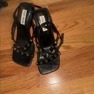 Steve Madden Black Studded Sandals